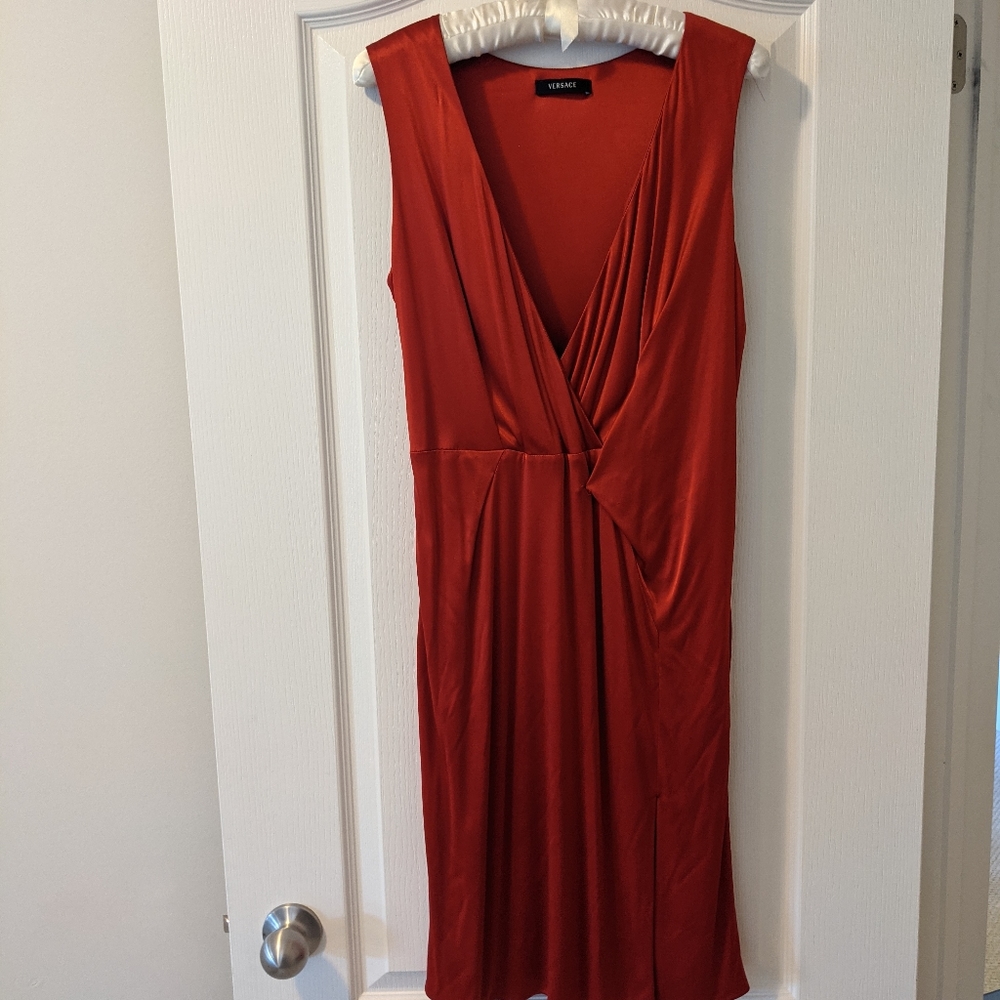 Y2K Versace red dress. Minor repairs needed